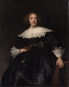 Portrait of a woman with a fan (mk33) REMBRANDT Harmenszoon van Rijn
